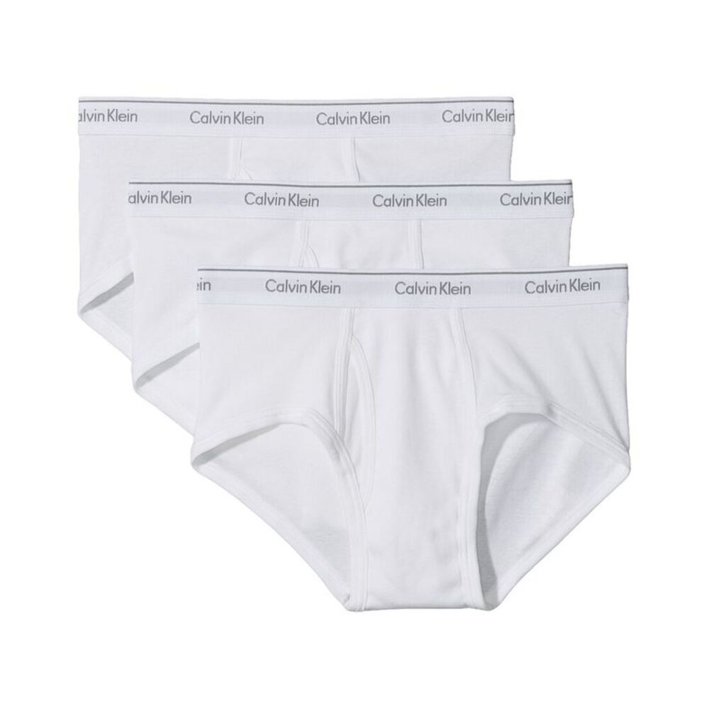 Calvin Klein Mens Brief 3-Pack, White